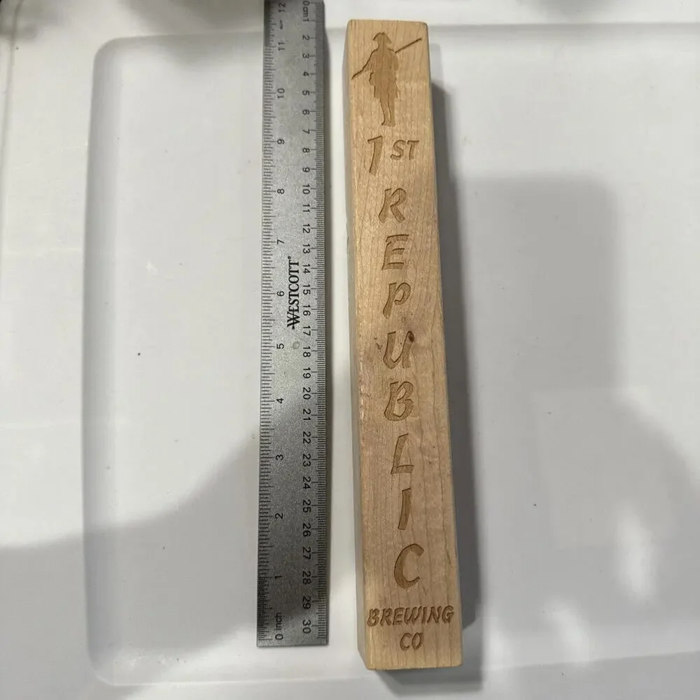 1st Republic Brewing Wood Beer Tap Handle Vermont